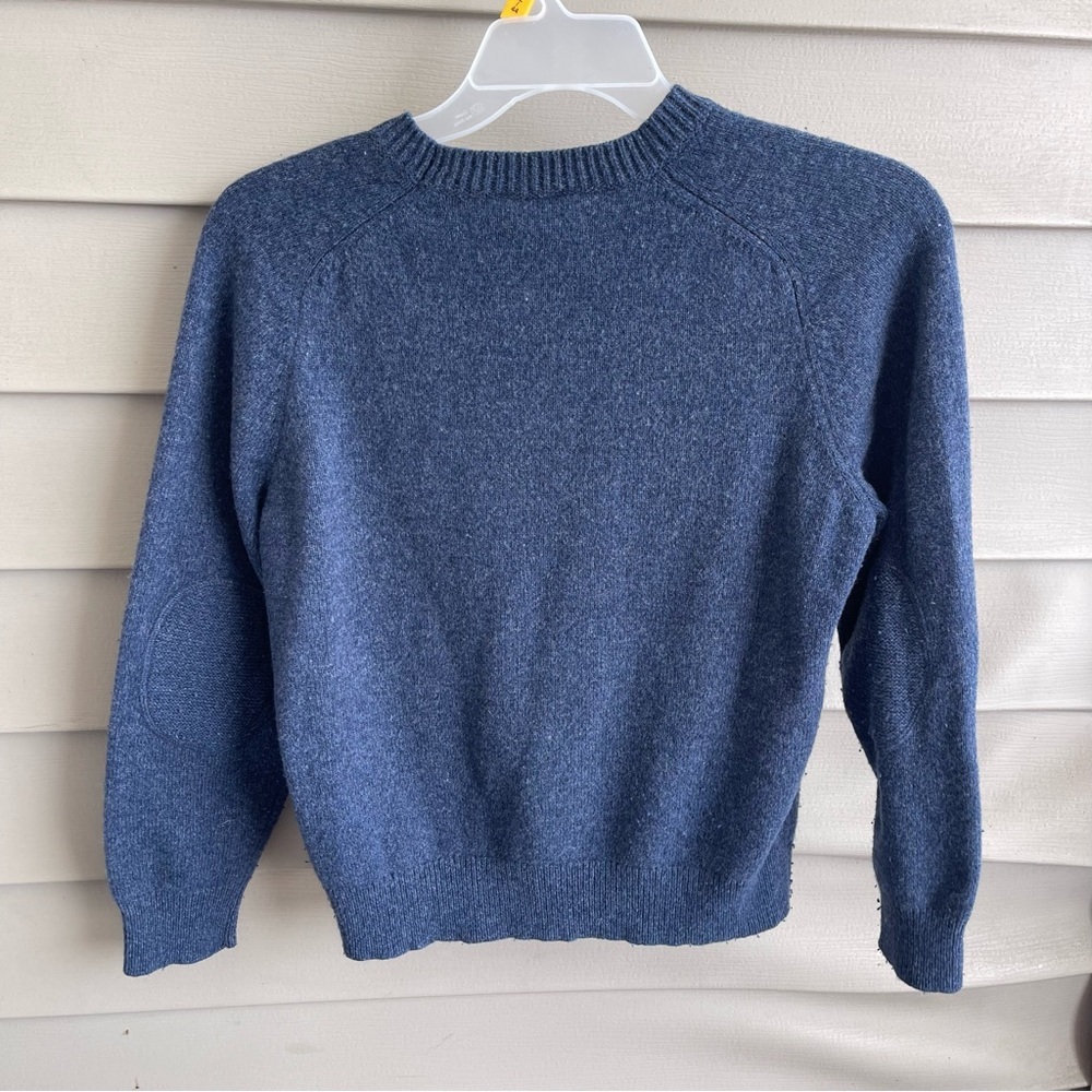 Pendelton Woolen Mills Womens Wool Sweater Sz L Petite Navy‎ Blue Capsule Winter - Picture 2 of 8